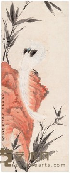 黄君璧 白凤图 镜心 129.2×51cm